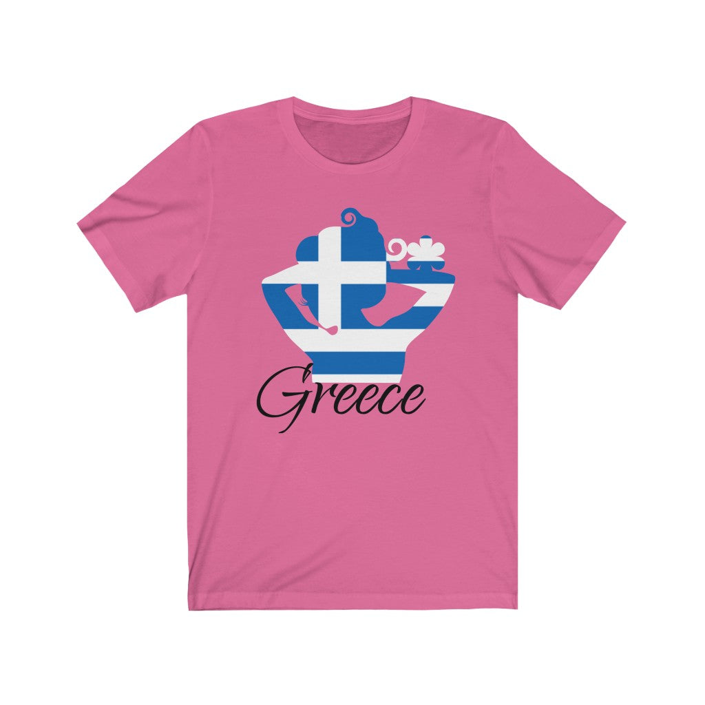 Greece Lady Flag Premium Tee 1 - Unisex