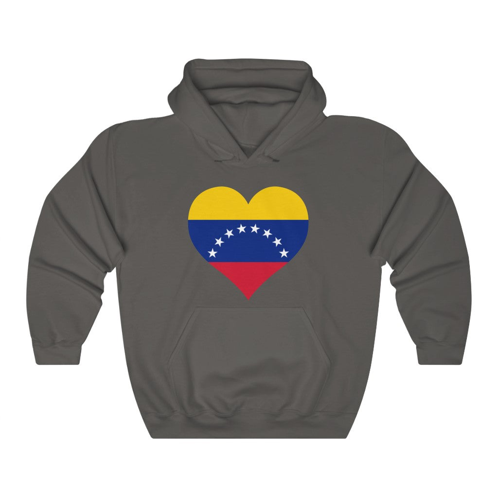 Venezuela Heart Flag Hoodie Sweatshirt - Unisex