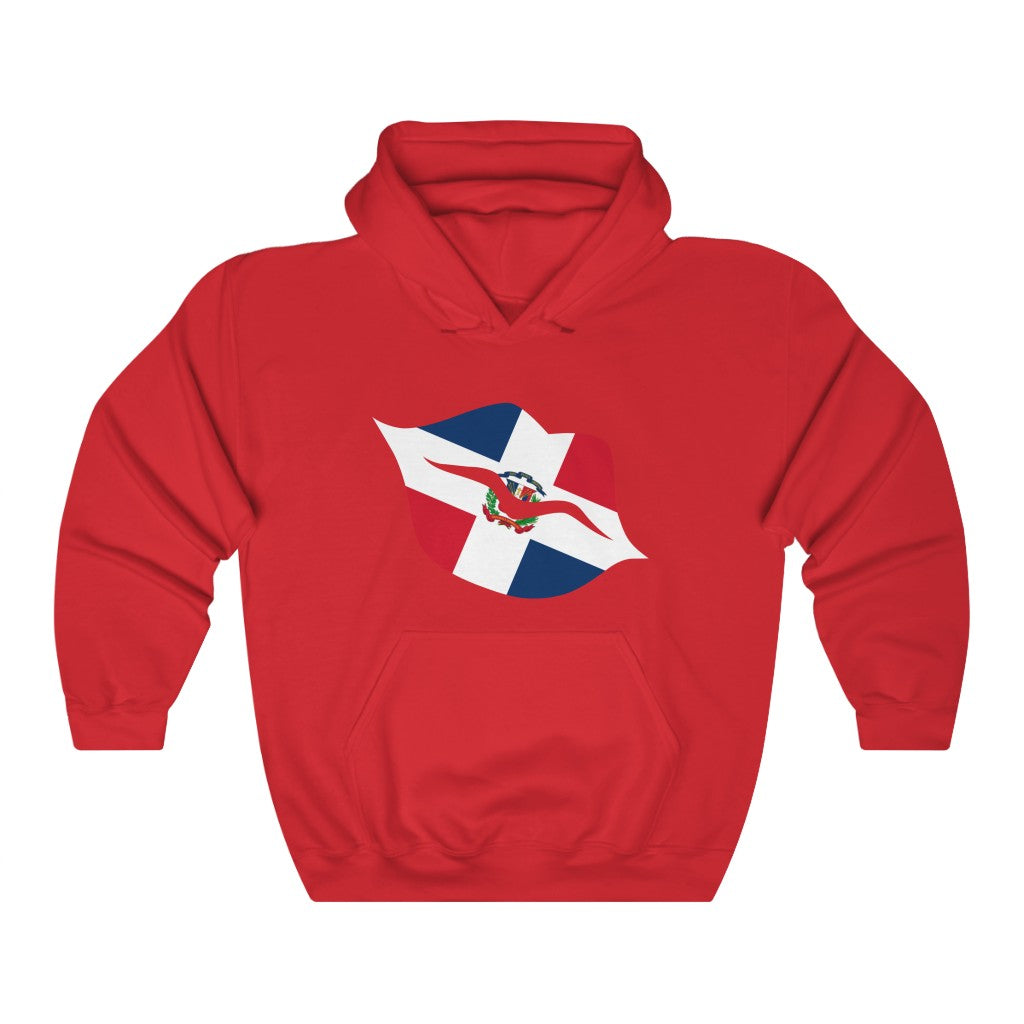 Dominican Republic Lips Flag Hoodie Sweatshirt - Unisex