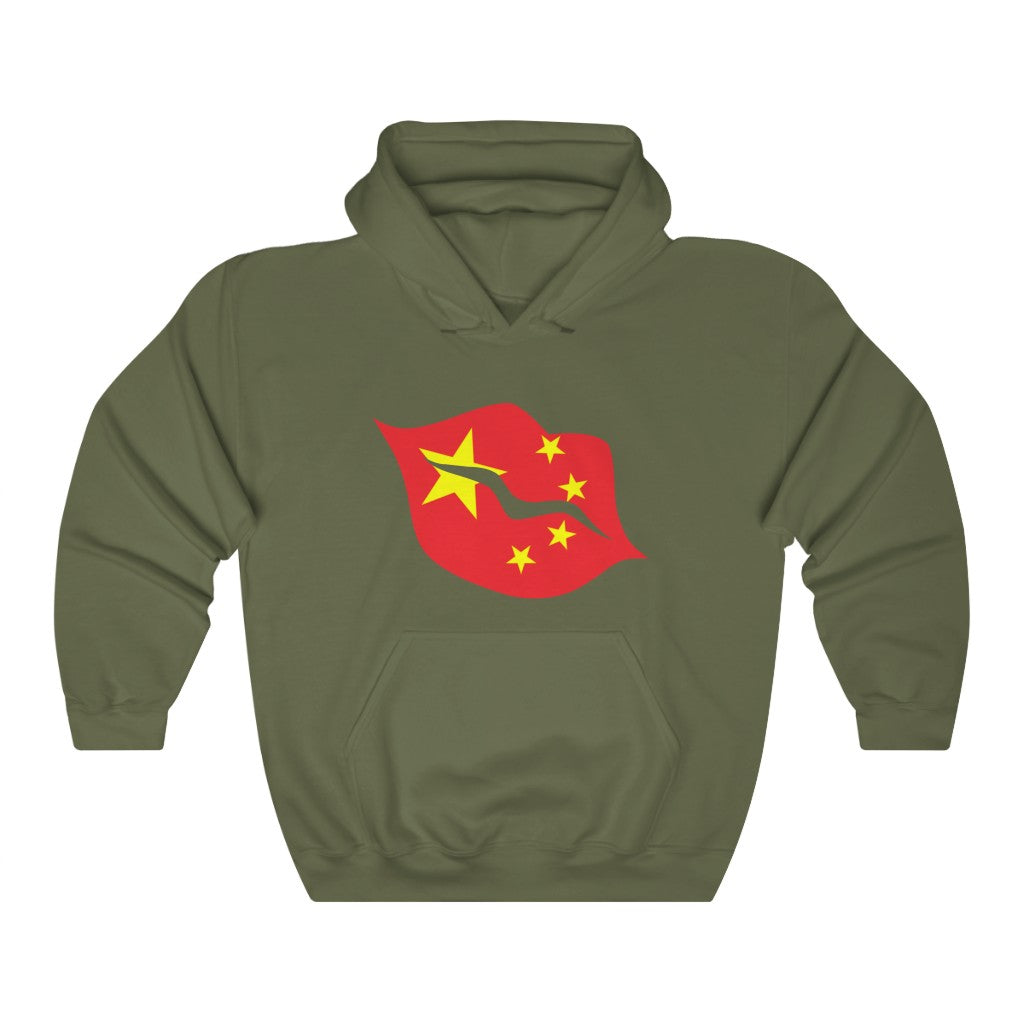 China Lips Flag Hoodie Sweatshirt - Unisex