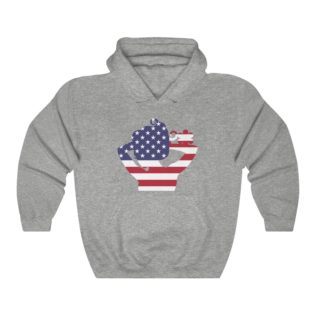 United States of America Lady Flag Hoodie Sweatshirt - Unisex