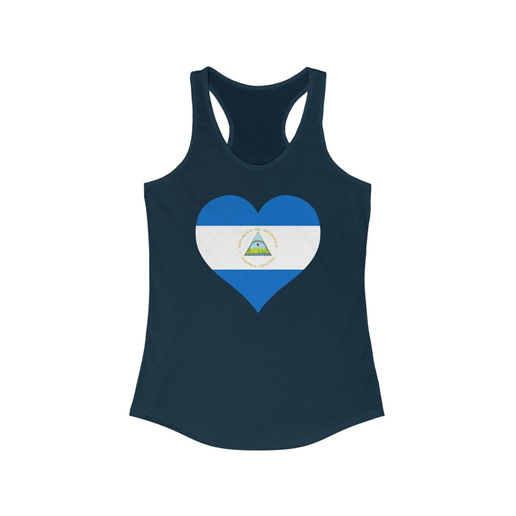 Nicaragua Heart Flag Tank - Women