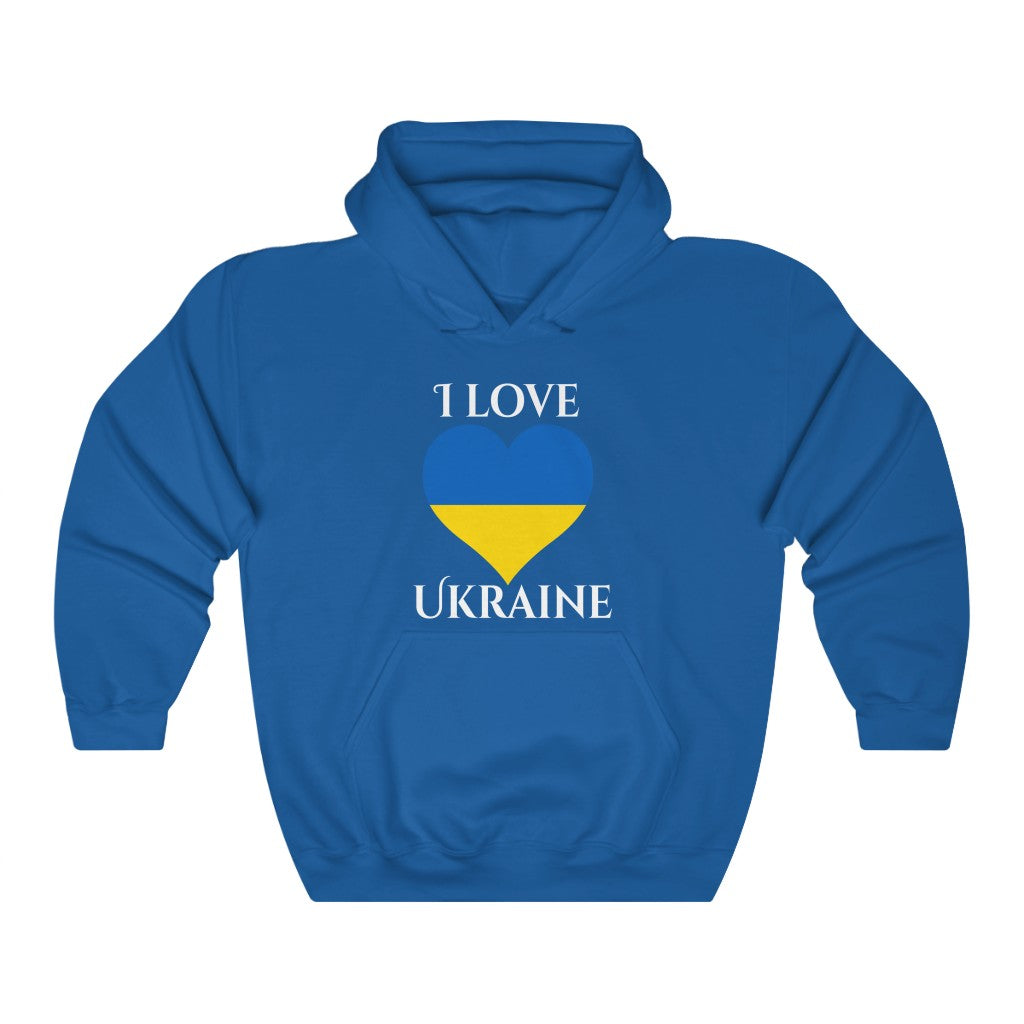 Ukraine Heart Flag Hoodie Sweatshirt 2 - Unisex