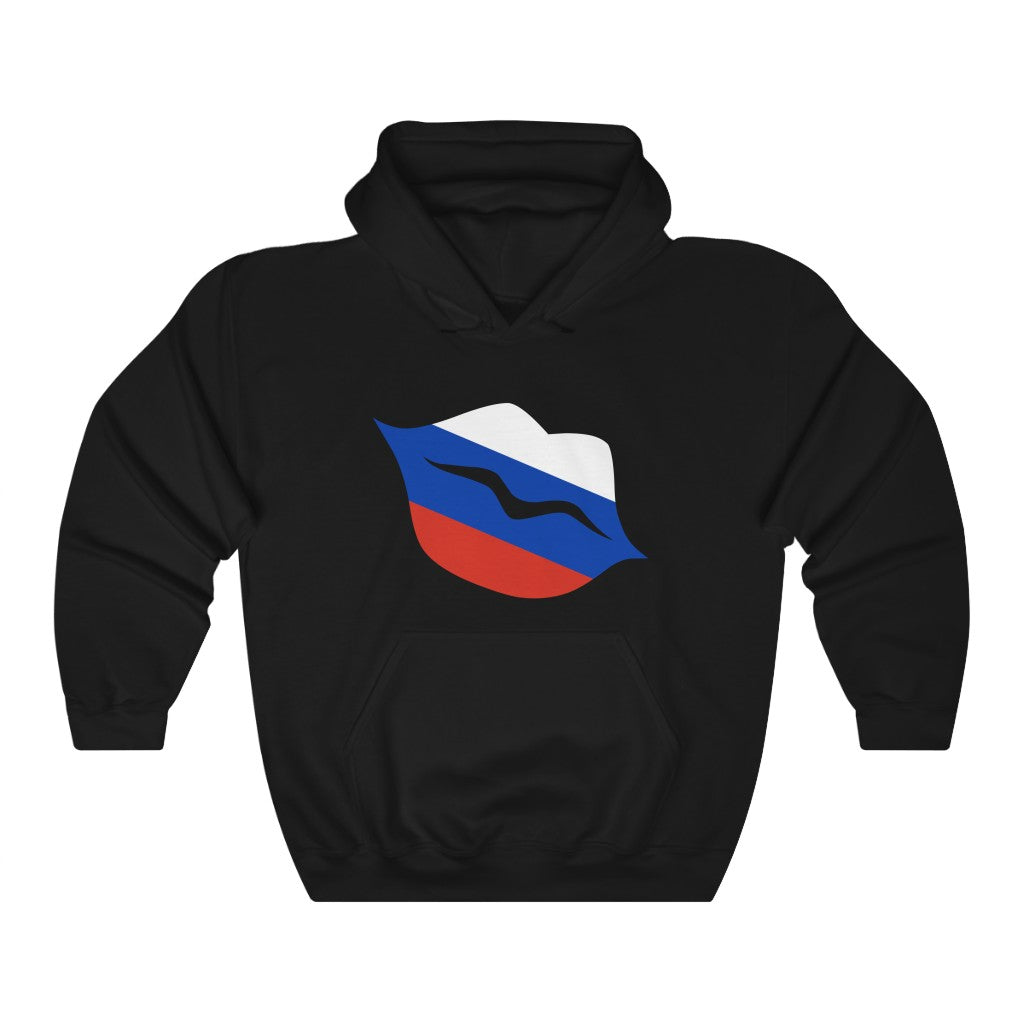 Russia Lips Flag Hoodie Sweatshirt - Unisex