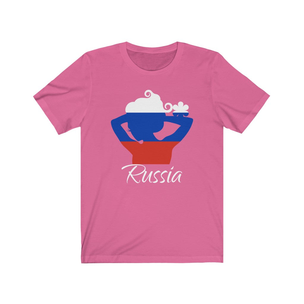 Russia Lady Flag Premium Tee 2 - Unisex