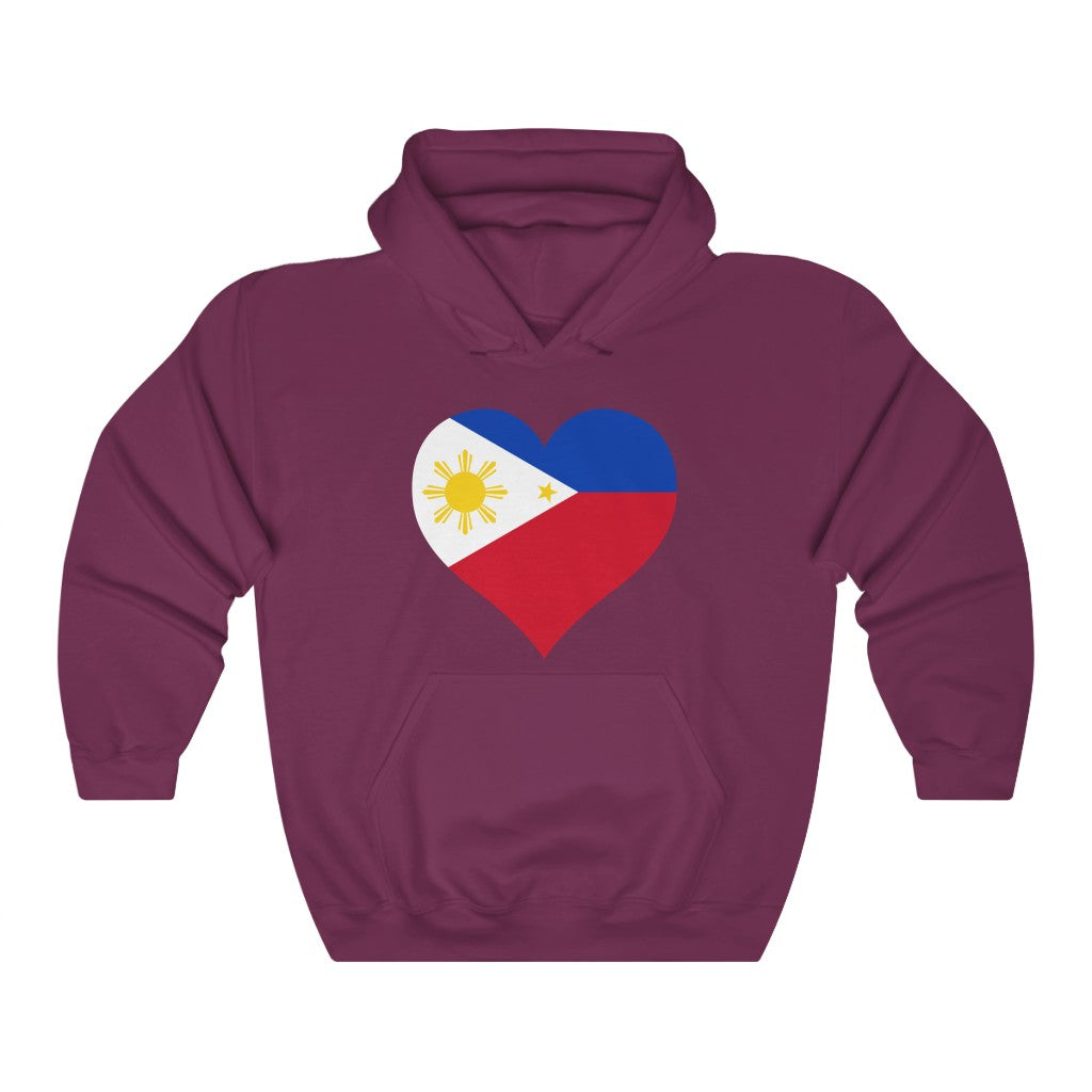 Philippines Heart Flag Hoodie Sweatshirt - Unisex