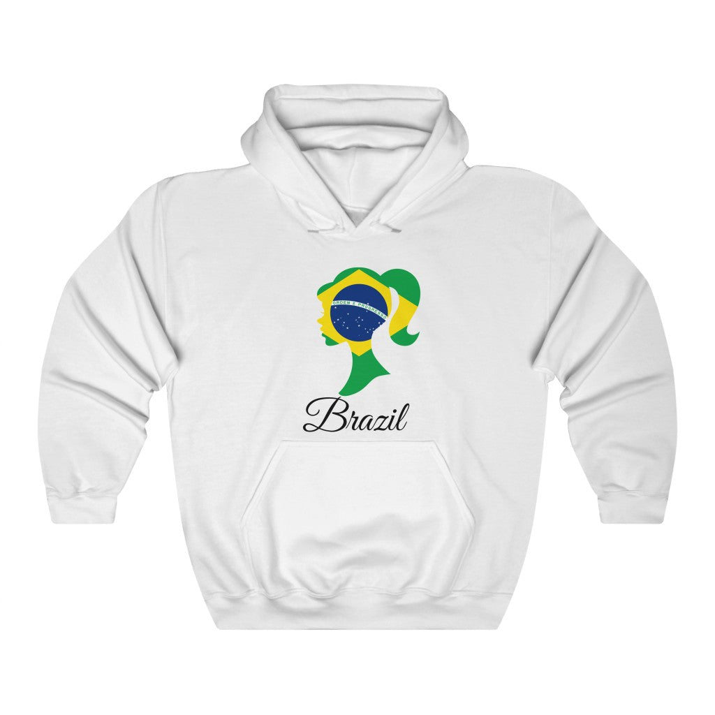 Brazil Girl Flag Hoodie Sweatshirt 1 - Unisex