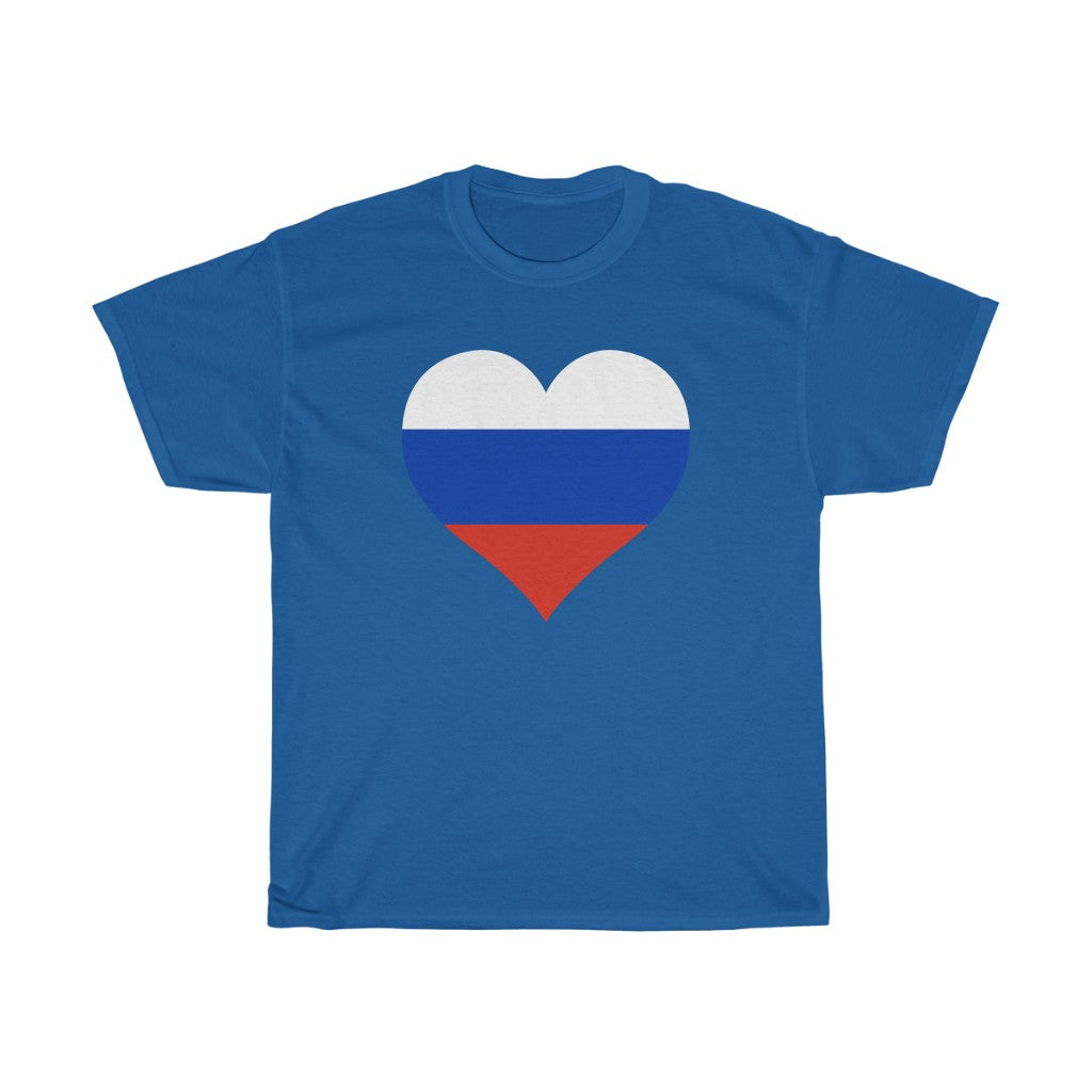 Russia Heart Flag Standard Tee - Unisex