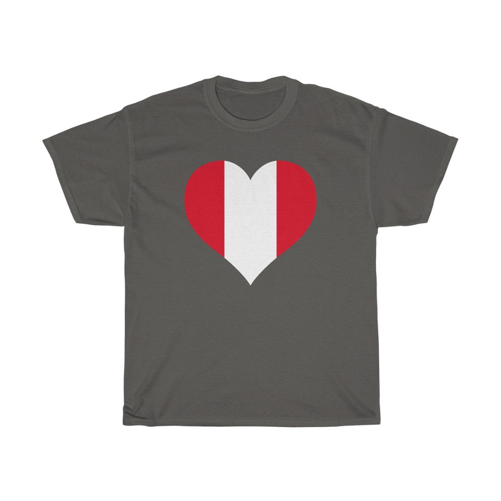Peru Heart Flag Standard Tee - Unisex