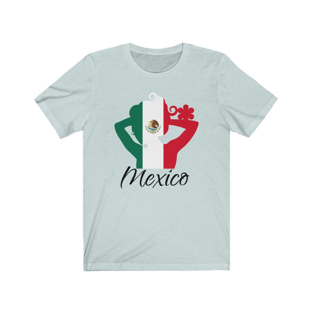 Mexico Lady Flag Premium Tee 1 - Unisex