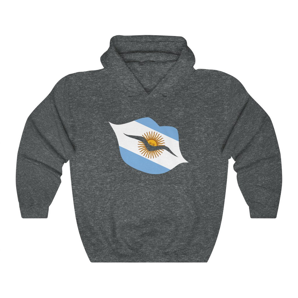 Argentina Lips Flag Hoodie Sweatshirt - Unisex