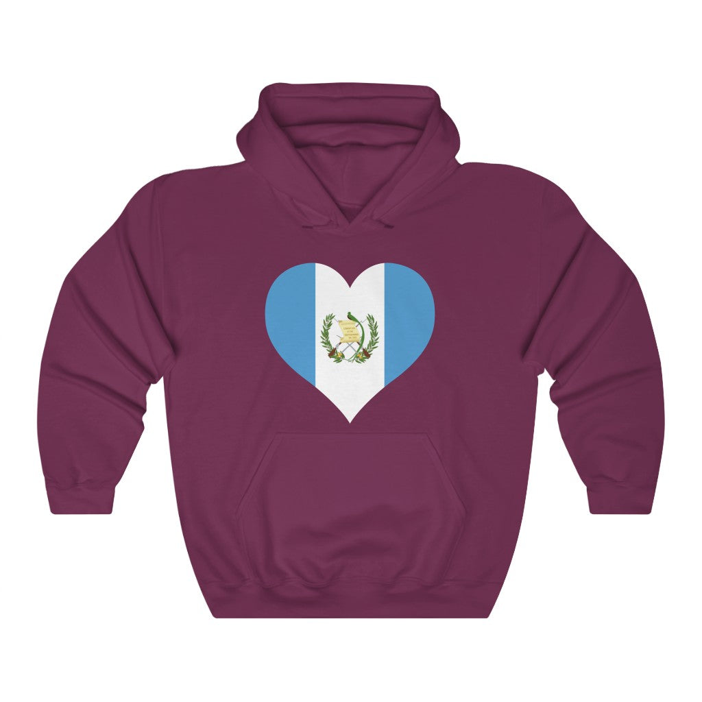 Guatemala Heart Flag Hoodie Sweatshirt - Unisex