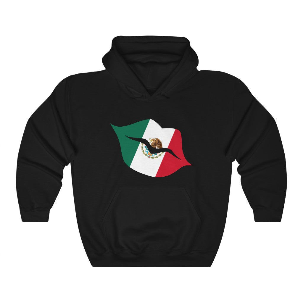 Mexico Lips Flag Hoodie Sweatshirt - Unisex
