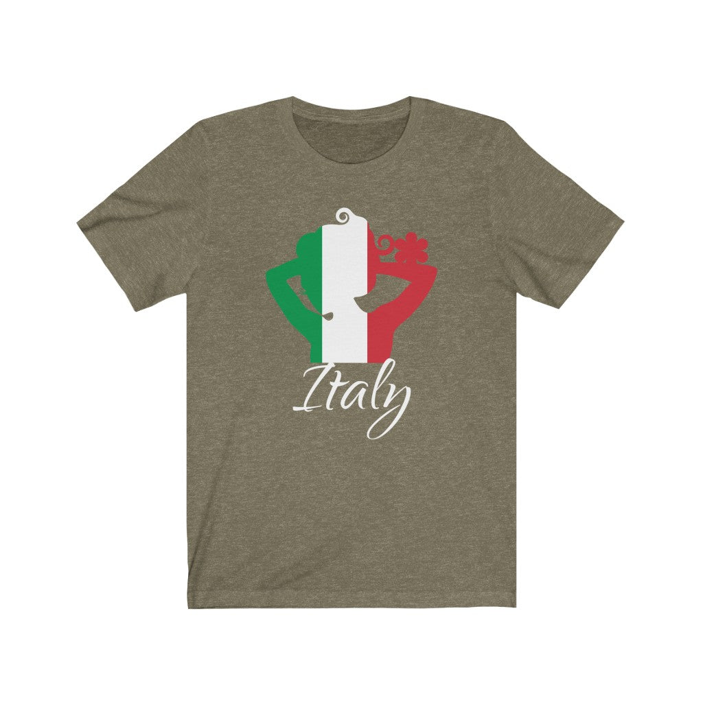 Italy Lady Flag Premium Tee 2 - Unisex