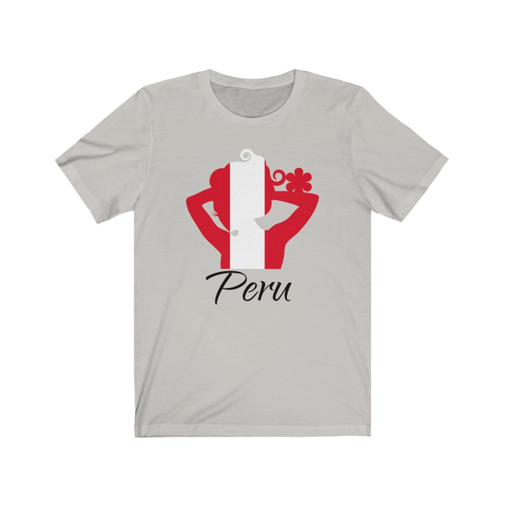 Peru Lady Flag Premium Tee 1 - Unisex