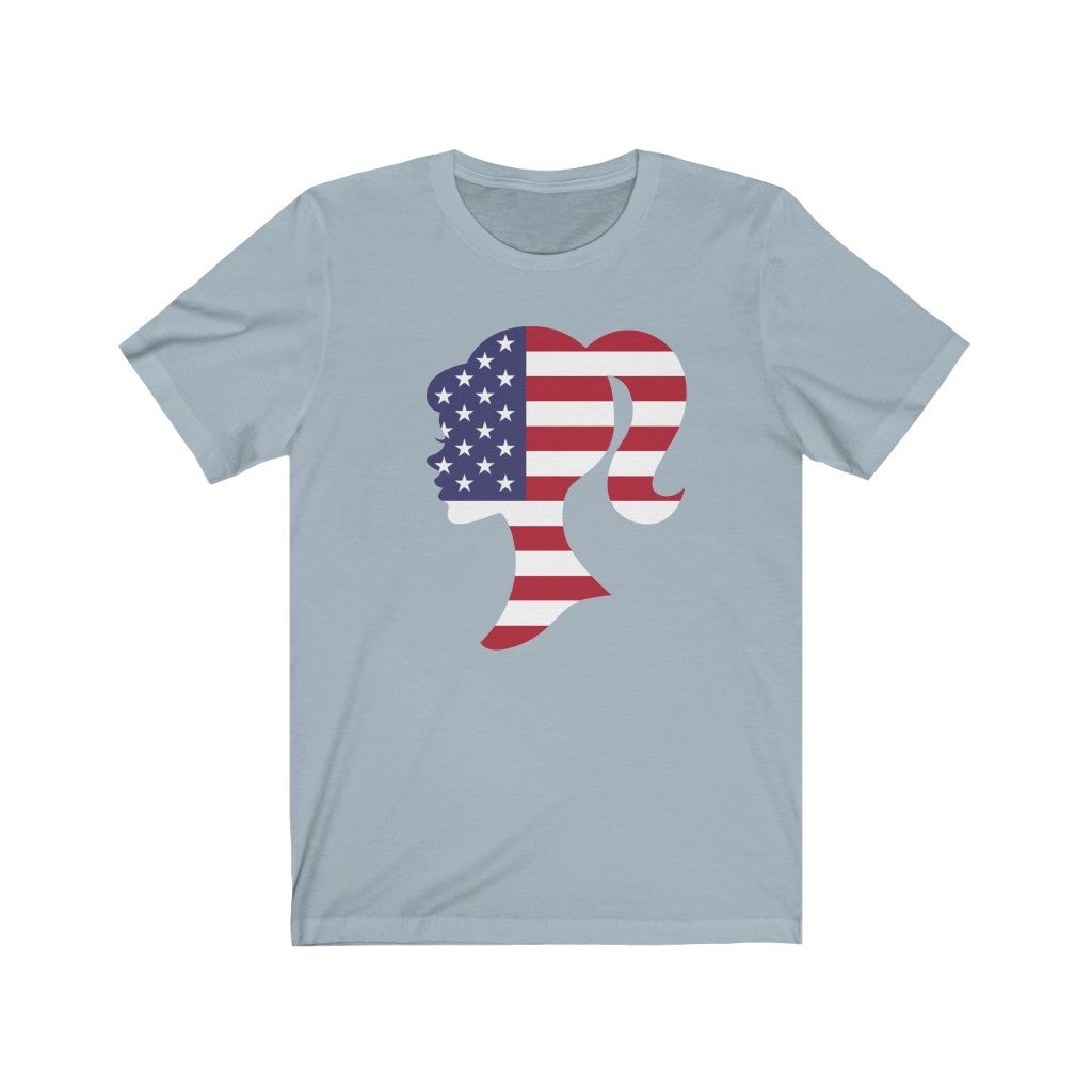 United States of America Girl Flag Premium Tee - Unisex