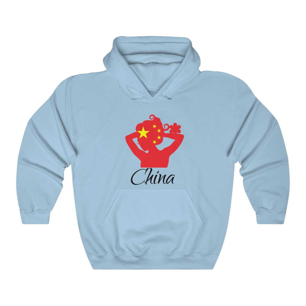 China Lady Flag Hoodie Sweatshirt 1 - Unisex