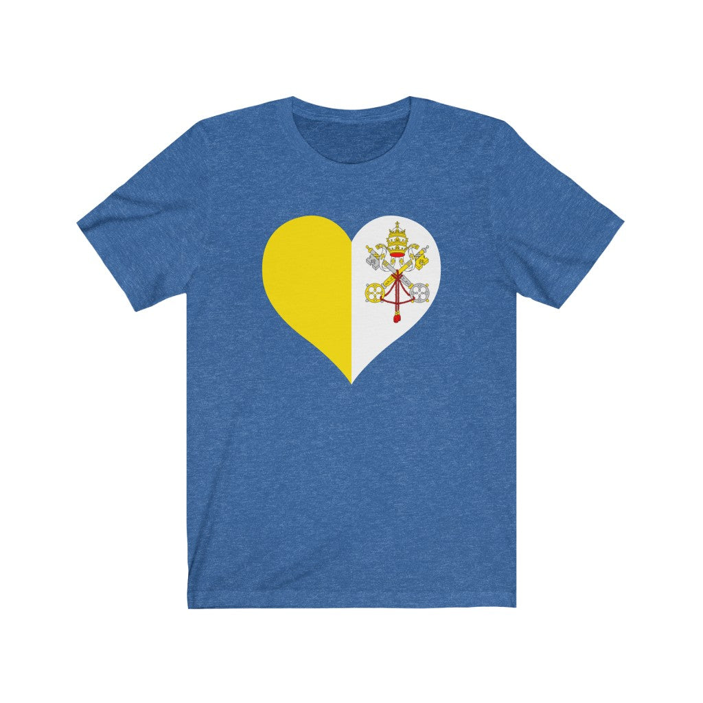 Holy See Heart Flag Premium Tee - Unisex