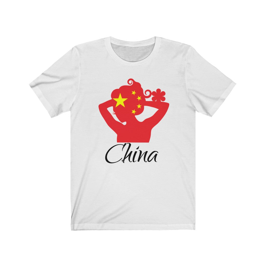 China Lady Flag Premium Tee 1 - Unisex