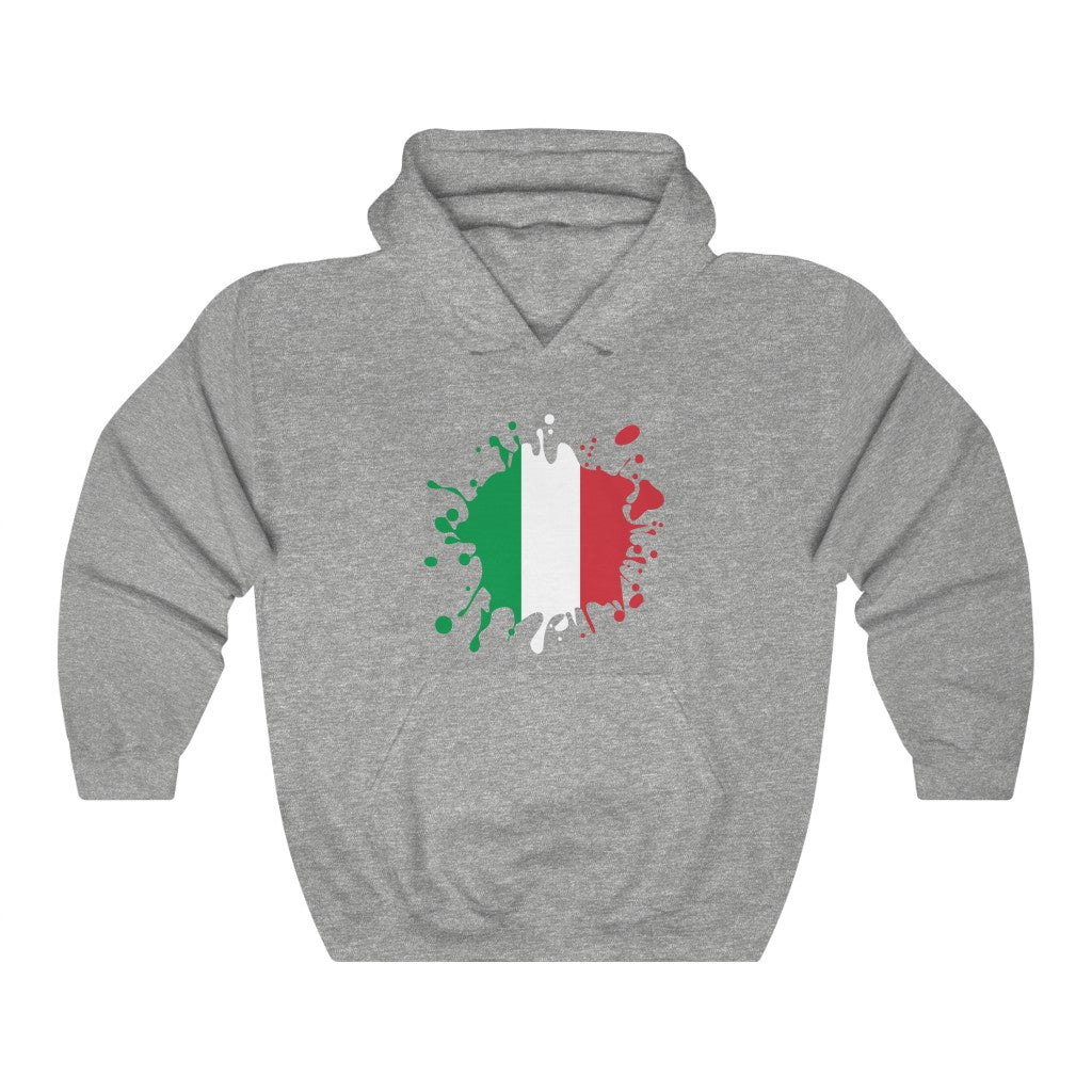 Italy Splat Flag Hoodie Sweatshirt - Unisex