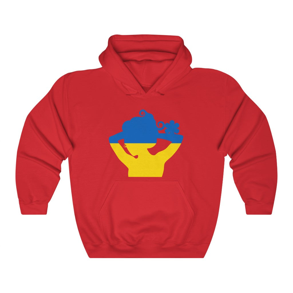 Ukraine Lady Flag Hoodie Sweatshirt - Unisex