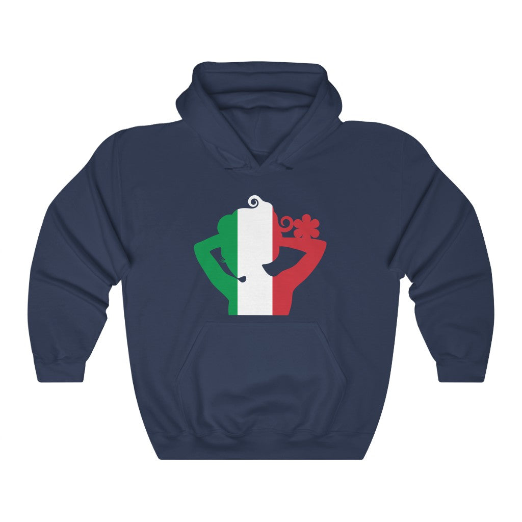 Italy Lady Flag Hoodie Sweatshirt - Unisex