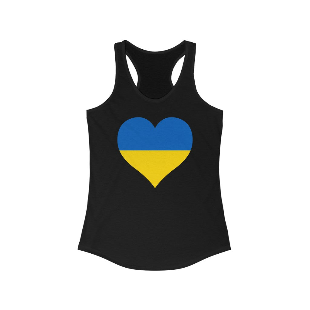 Ukraine Heart Flag Tank - Women
