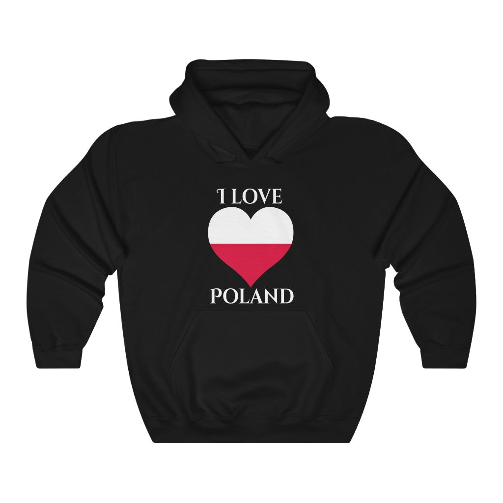 Poland Heart Flag Hoodie Sweatshirt 2 - Unisex