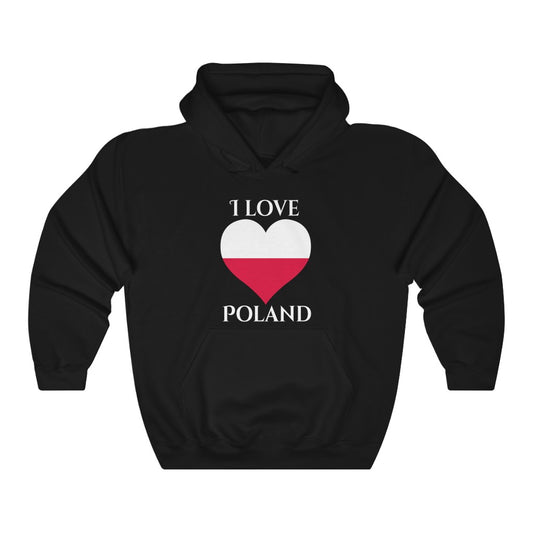 Poland Heart Flag Hoodie Sweatshirt 2 - Unisex