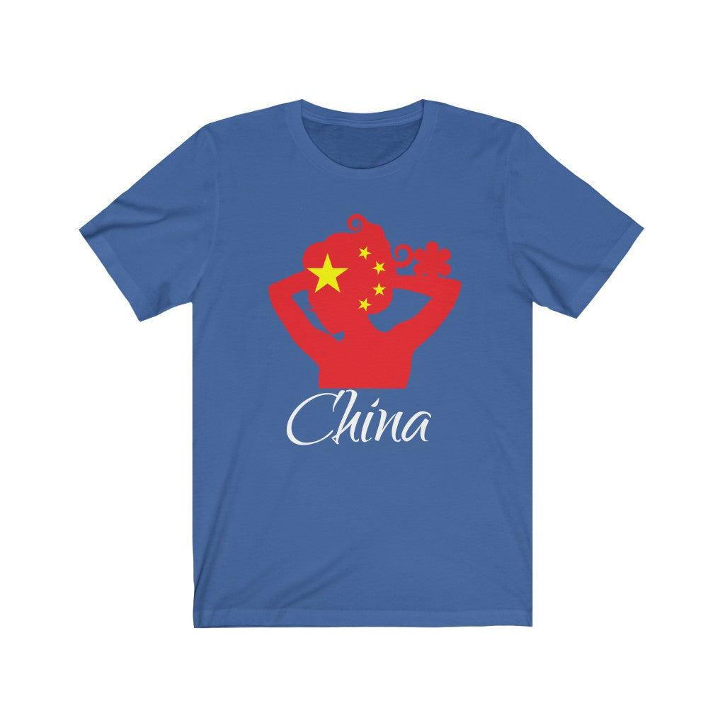 China Lady Flag Premium Tee 2 - Unisex