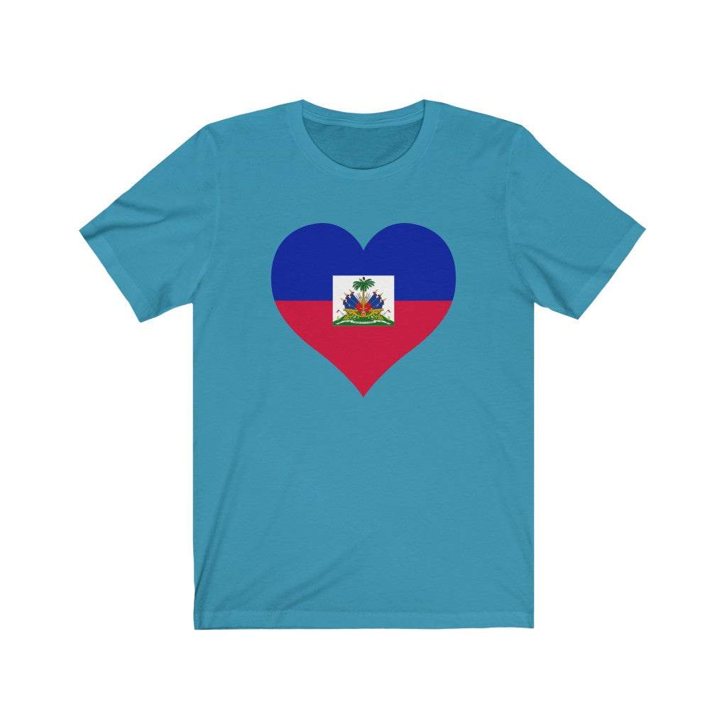Haiti Heart Flag Premium Tee - Unisex