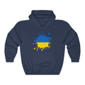 Ukraine Splat Flag Hoodie Sweatshirt - Unisex