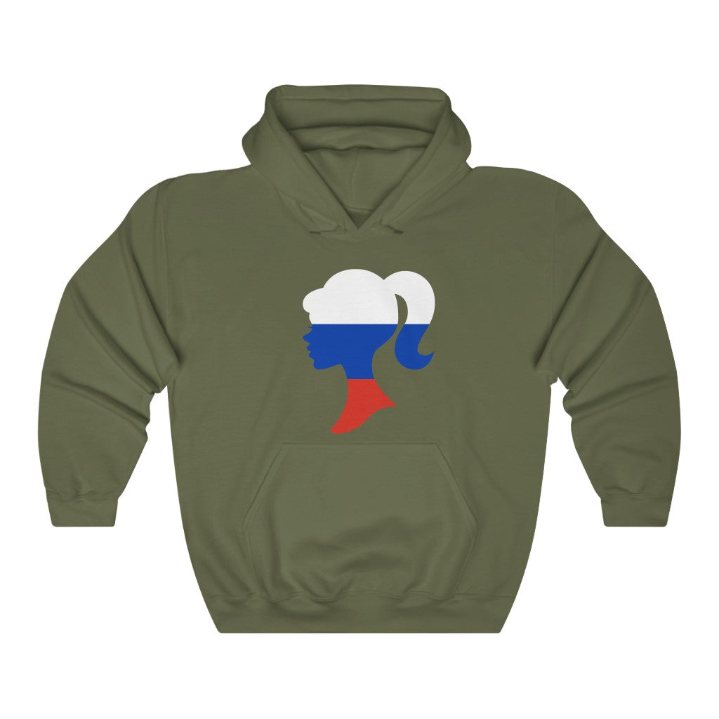 Russia Girl Flag Hoodie Sweatshirt - Unisex
