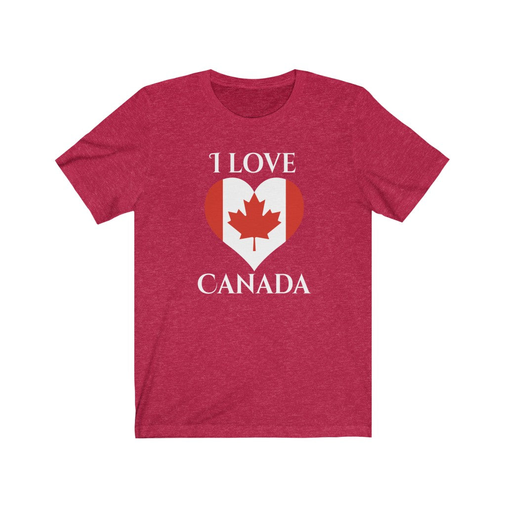 Canada Heart Flag Premium Tee 2 - Unisex