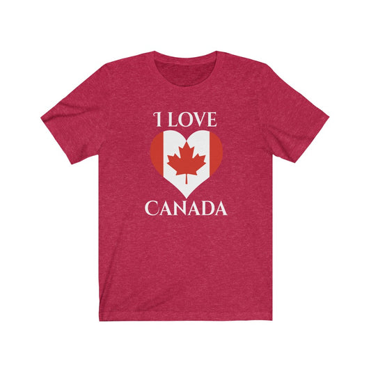 Canada Heart Flag Premium Tee 2 - Unisex