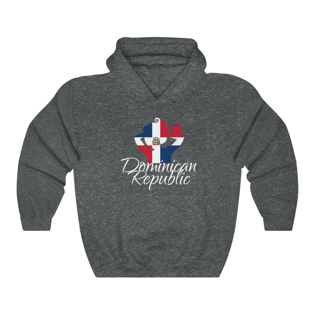 Dominican Republic Lady Flag Hoodie Sweatshirt 4 - Unisex