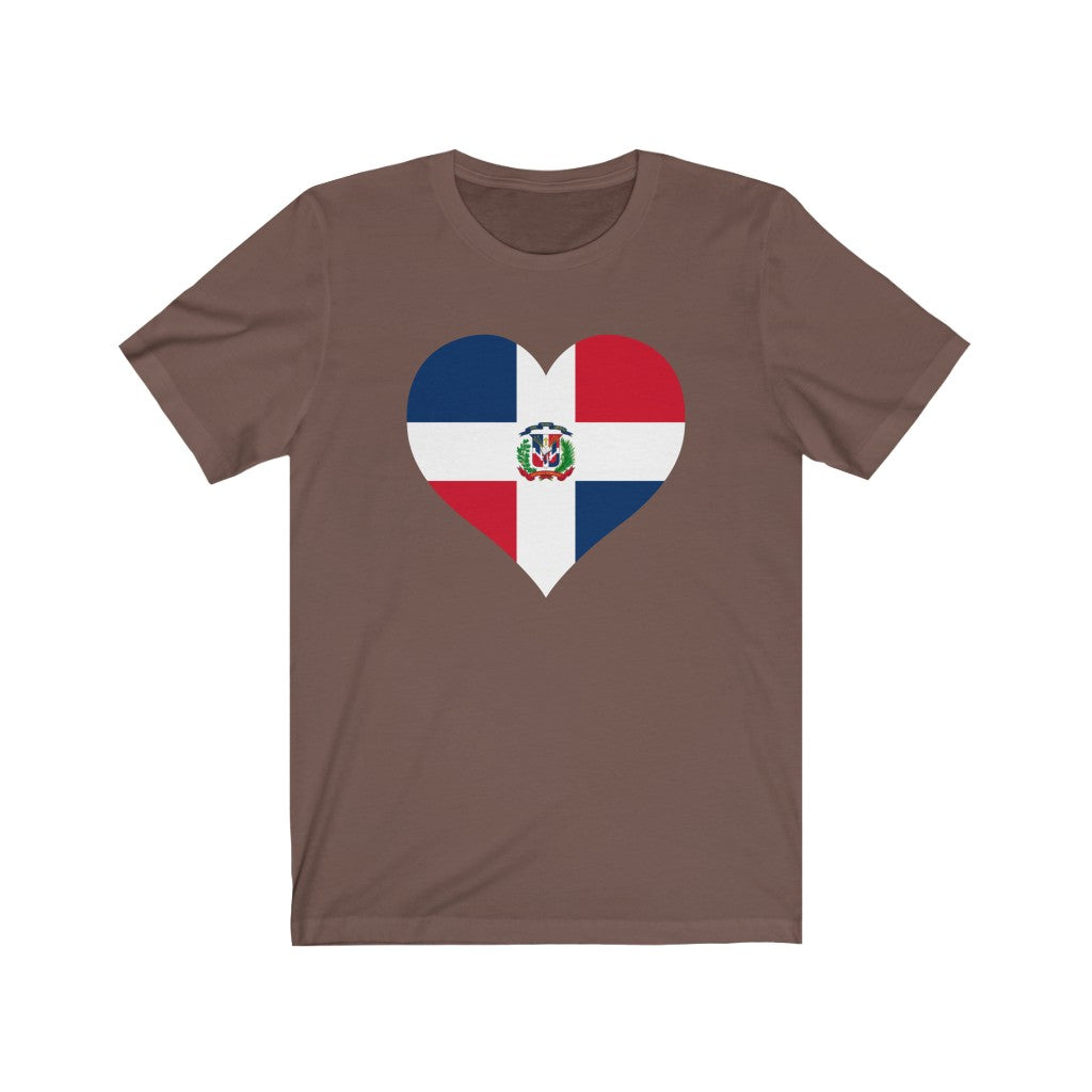 Dominican Republic Heart Flag Premium Tee - Unisex