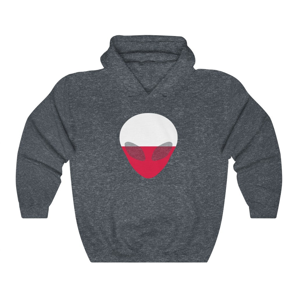 Poland Alien Flag Hoodie Sweatshirt - Unisex