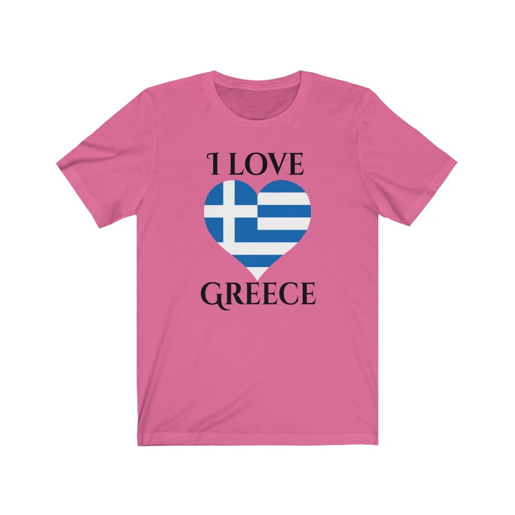 Greece Heart Flag Premium Tee 1 - Unisex