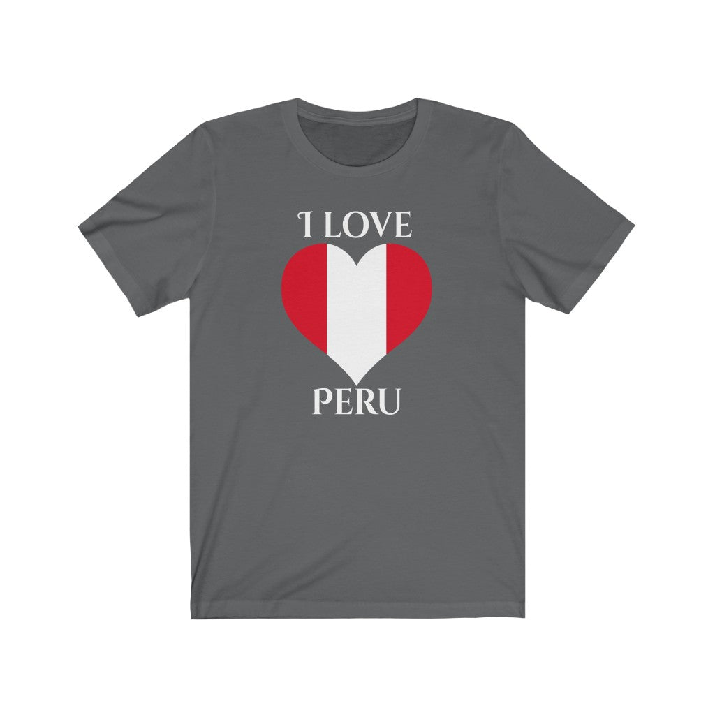 Peru Heart Flag Premium Tee 2 - Unisex