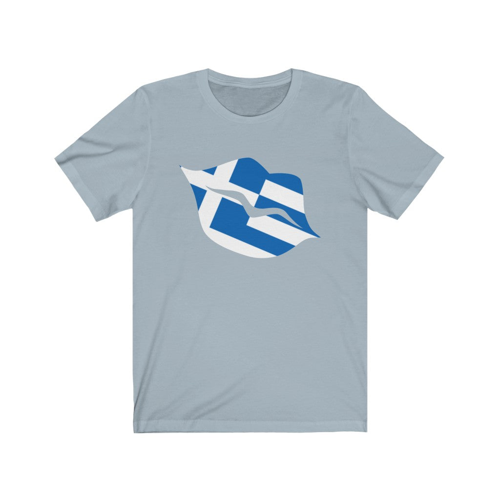 Greece Lips Flag Premium Tee - Unisex