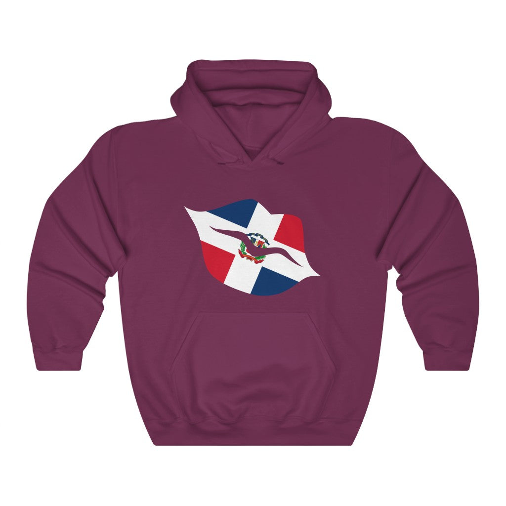 Dominican Republic Lips Flag Hoodie Sweatshirt - Unisex