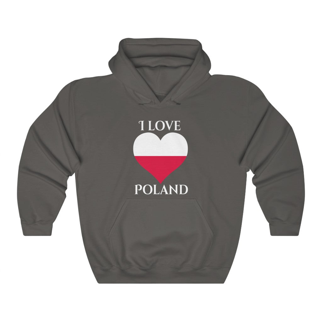 Poland Heart Flag Hoodie Sweatshirt 2 - Unisex
