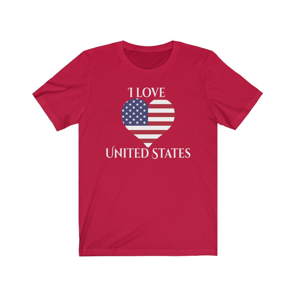United States of America Heart Flag Premium Tee 2 - Unisex