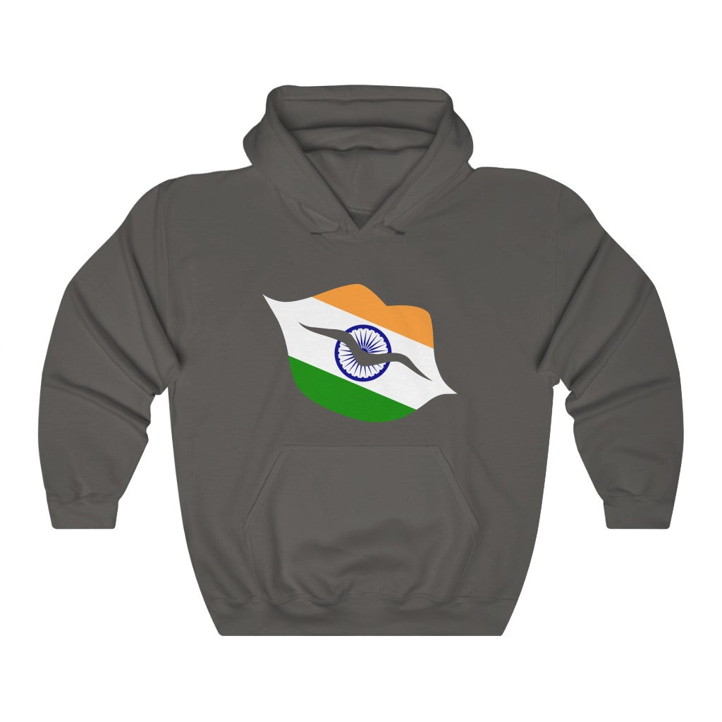 India Lips Flag Hoodie Sweatshirt - Unisex