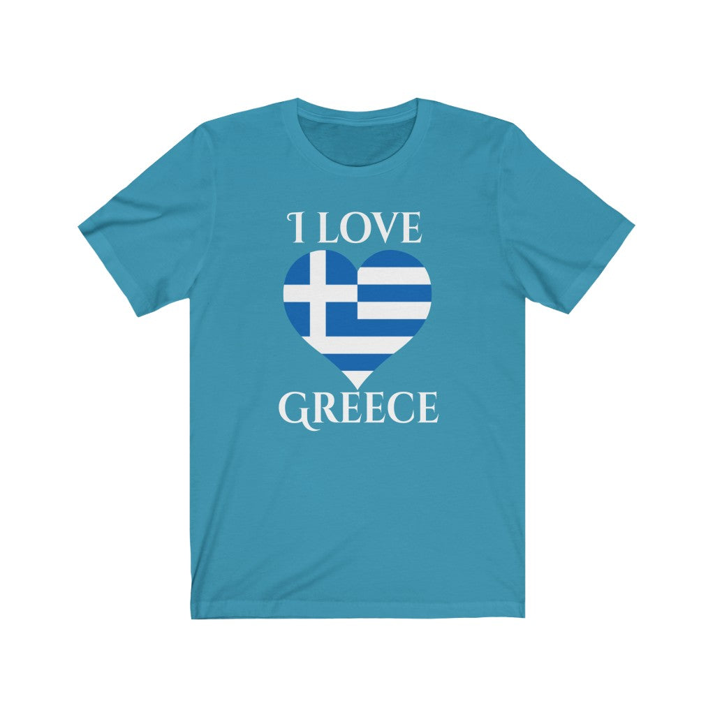 Greece Heart Flag Premium Tee 2 - Unisex
