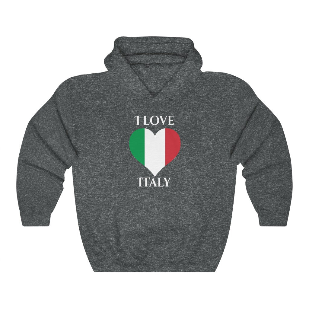 Italy Heart Flag Hoodie Sweatshirt 2 - Unisex