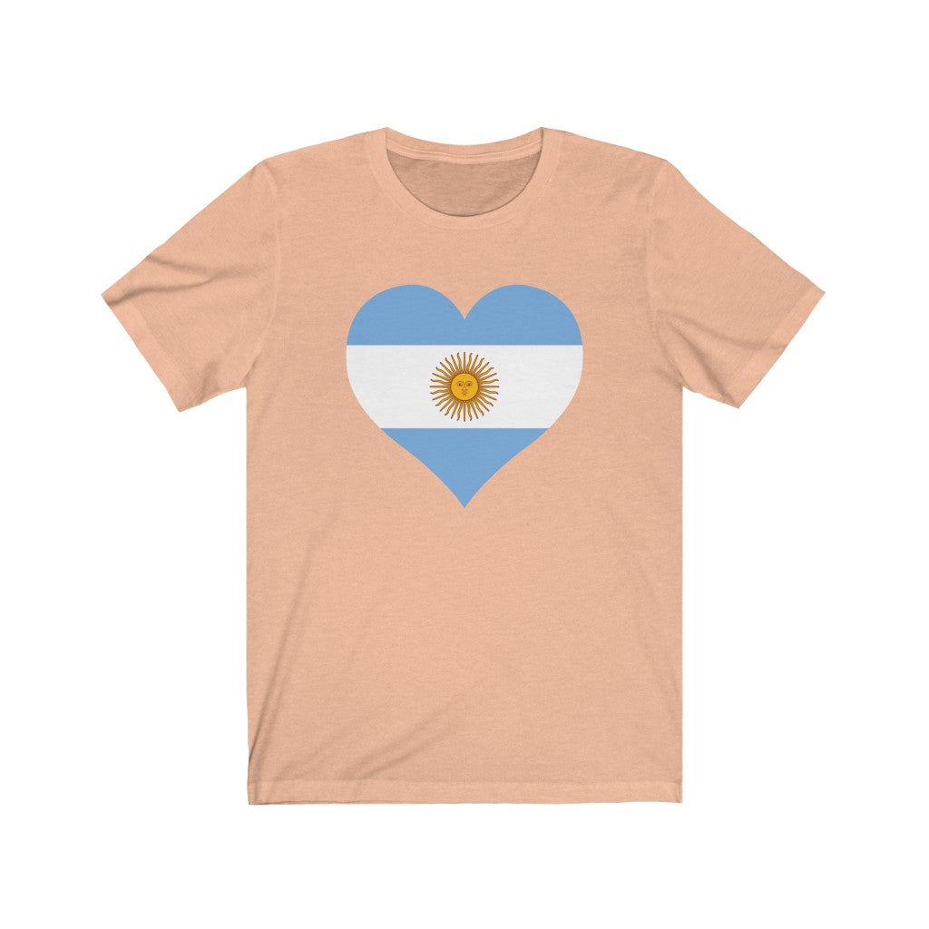 Argentina Heart Flag Premium Tee - Unisex
