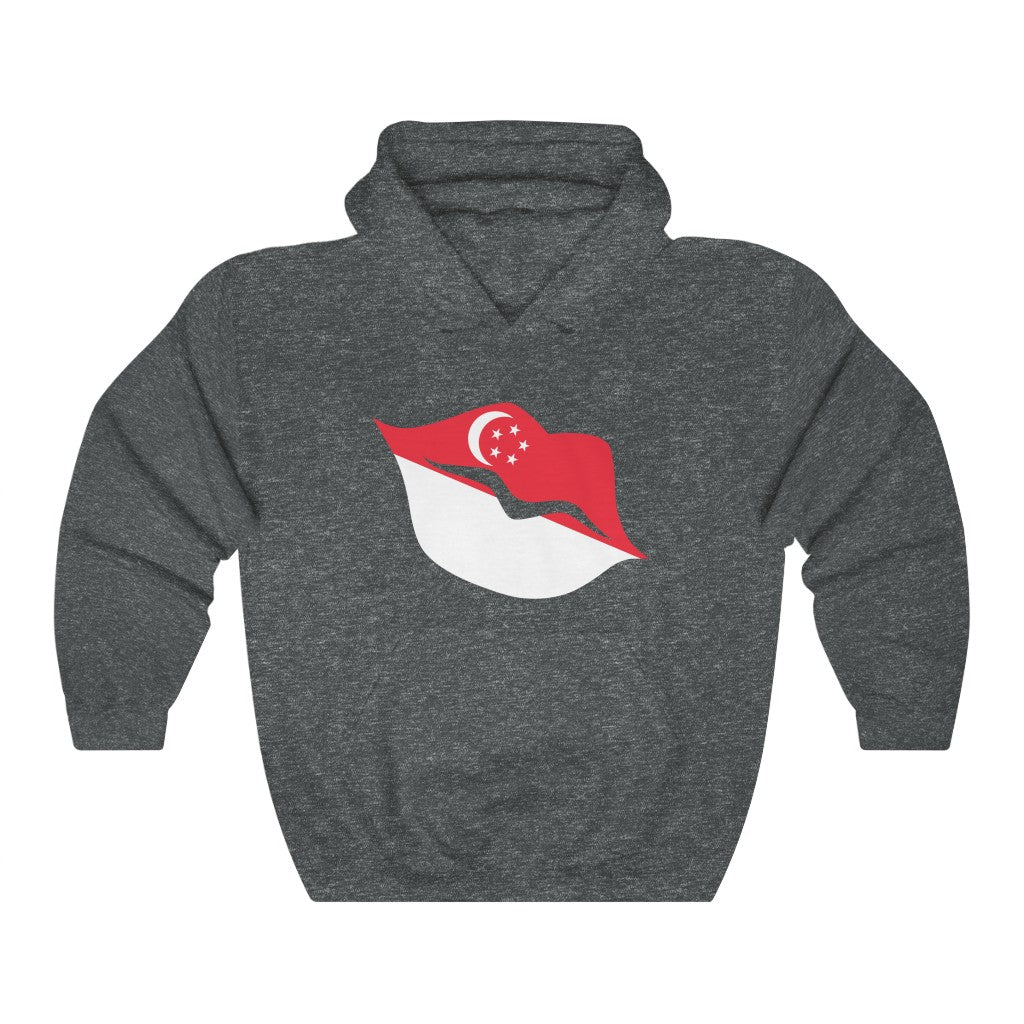 Singapore Lips Flag Hoodie Sweatshirt - Unisex