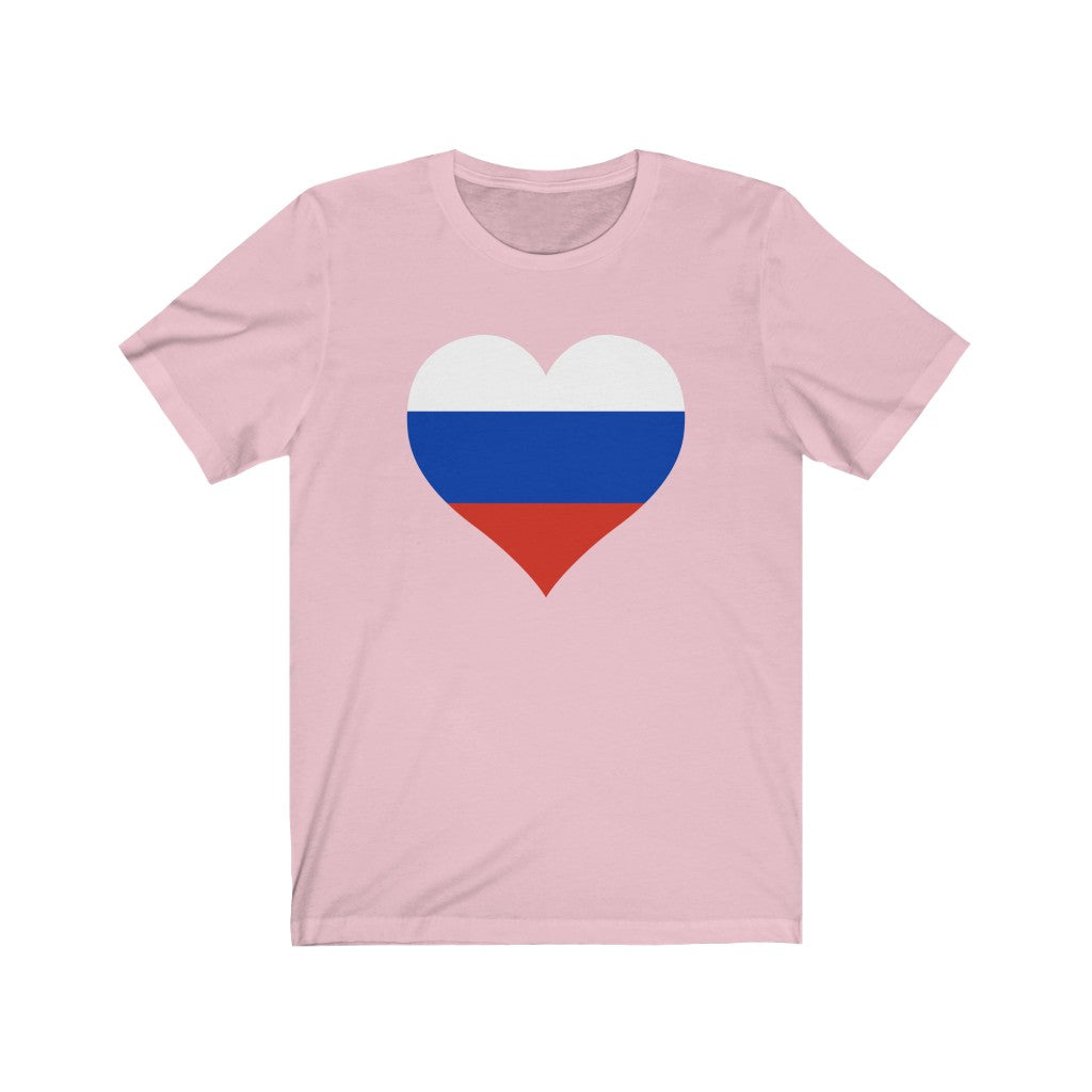 Russia Heart Flag Premium Tee - Unisex
